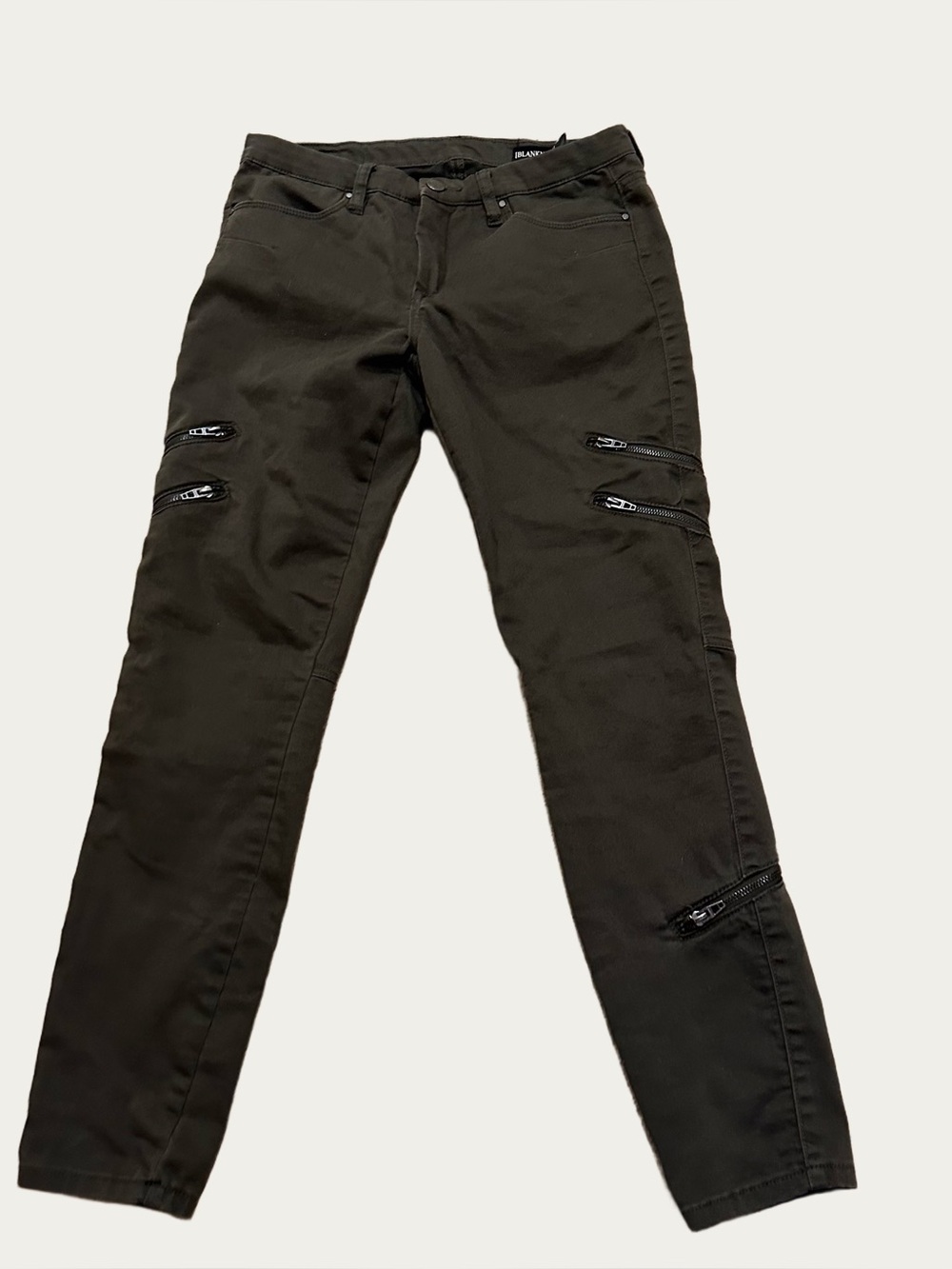BLANK NYC Olive Green Moto Jeans 29